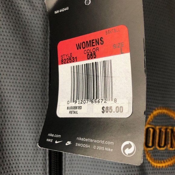 Nike Dri Fit Jacket Women's Large Gray Hounds Logo NEW - Picture 4 of 7